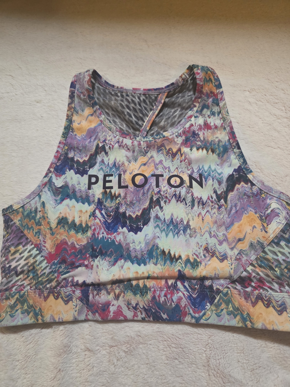 Peloton Multicolor Marble-Print Sports Bra